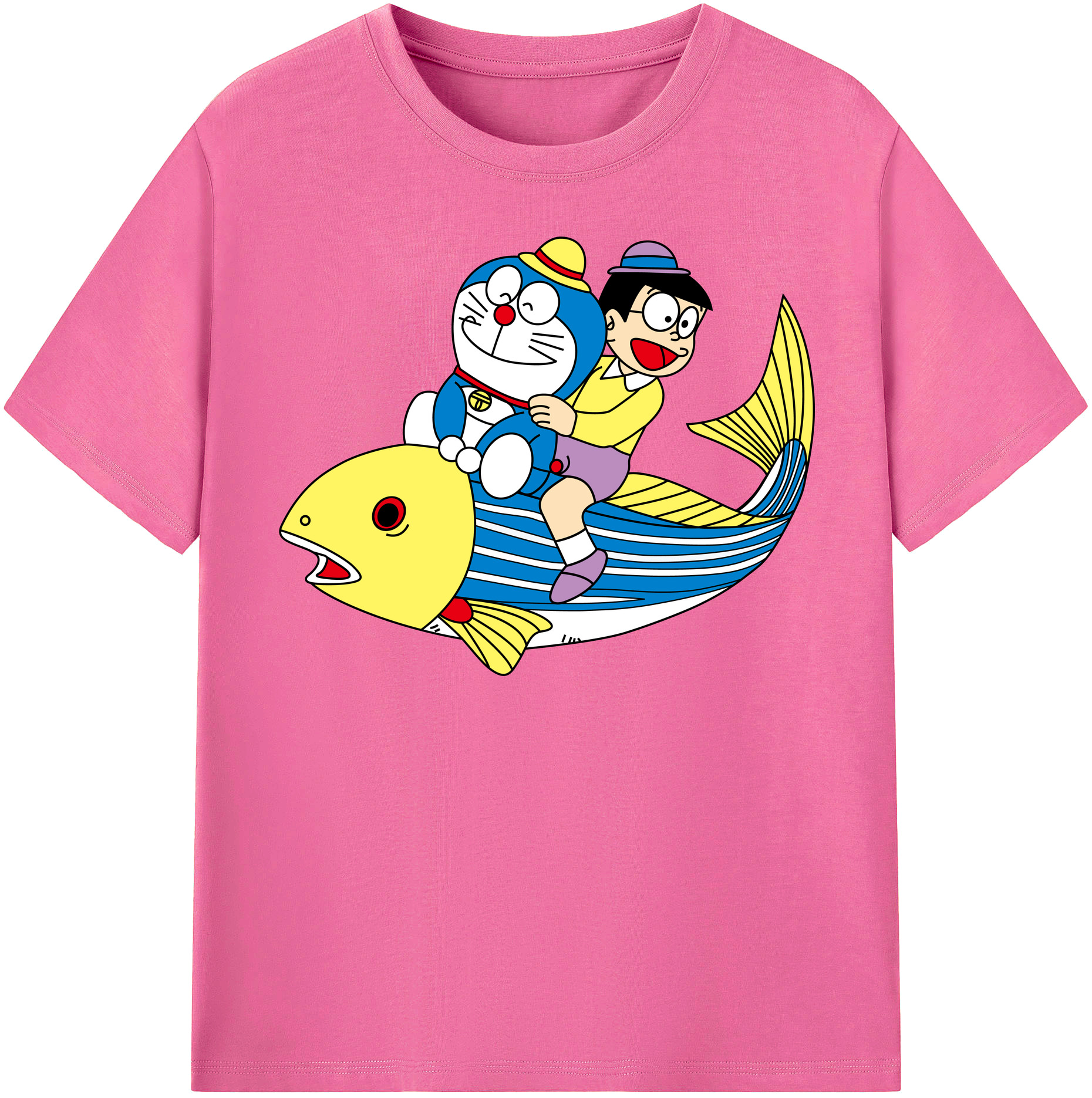 （画像用） ドラえもん 野比 のび太 Doraemon Nobita Nobi レディースカジュアルプリントTシャツ（綿100％）